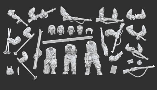 Finnish Soldiers in Overalls Build Kit | Propylene Foliescu 28mm WW2 Wargaming Miniatures Role Playing Miniatures