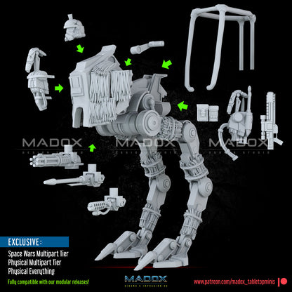 Red Skinned Insurgents Walker | Warbear Studios 28mm SciFi Wargaming Miniatures Role Playing Miniatures