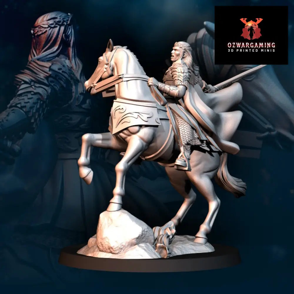 Wood Elf King on Horse | Davale Games 25mm Fantasy Wargaming Miniatures Role Playing Miniatures