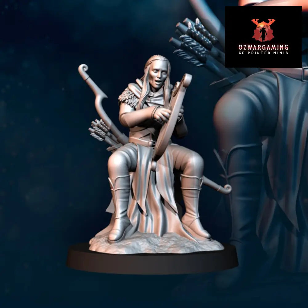 Wood Elf Minstrel | Davale Games 25mm Fantasy Wargaming Miniatures Role Playing Miniatures