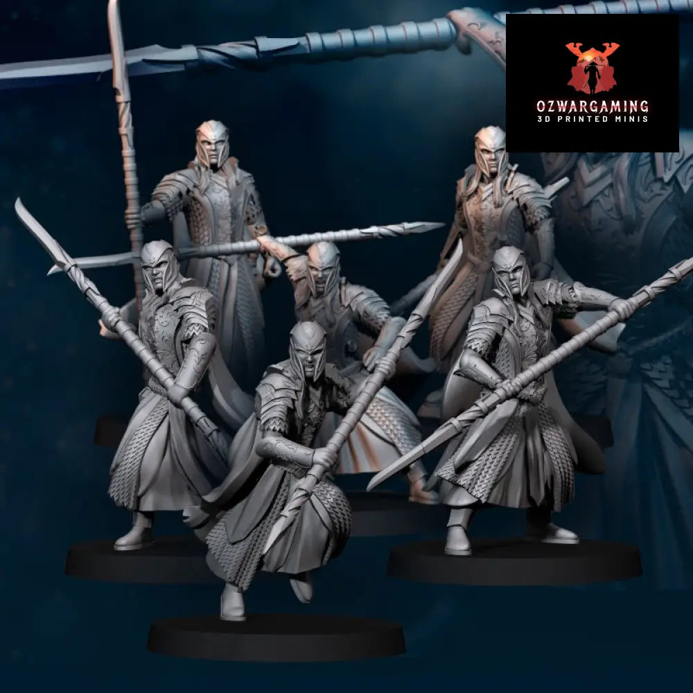 Wood Elf Warriors Spears | Davale Games 25mm Fantasy Wargaming Miniatures Role Playing Miniatures