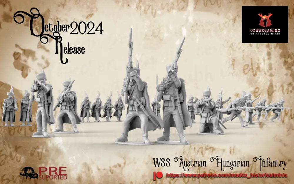 WSS Austrian Hungarian Infantry | Warbear Studios 28mm Historical Wargaming Miniatures Role Playing Miniatures