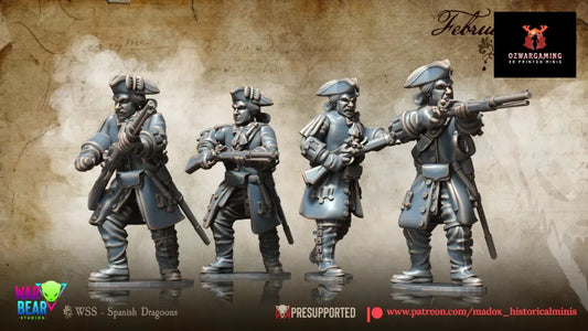 SYW / 7YW Spanish Dragoons Dismounted | Warbear Studios 28mm Historical Wargaming Miniatures Role Playing Miniatures