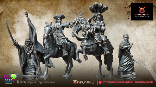 WSS Spanish High Command | Warbear Studios 28mm Historical Wargaming Miniatures Role Playing Miniatures