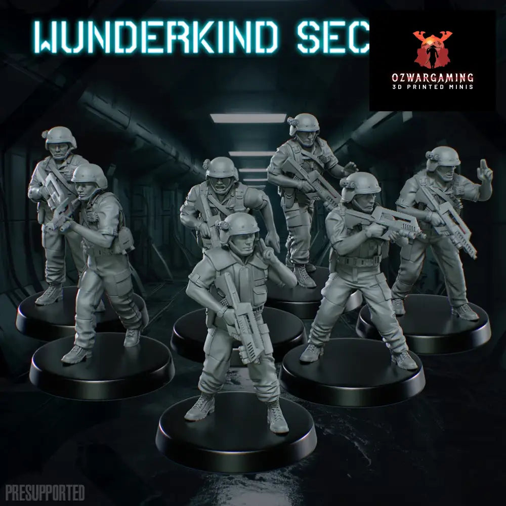 Wunderkind Security | Skullforge Studios 32mm SciFi Wargaming Miniatures Role Playing Miniatures
