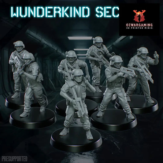Wunderkind Security | Skullforge Studios 32mm SciFi Wargaming Miniatures Role Playing Miniatures