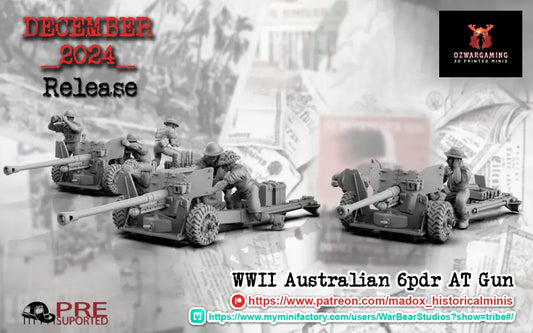 WW2 Australian Pacific 6pdr AT Teams | Battlecat 28mm Historical Wargaming Miniatures Role Playing Miniatures