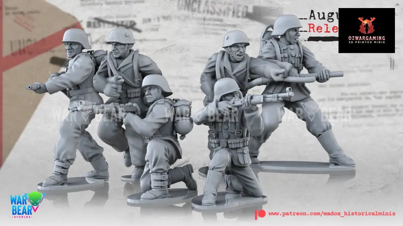 WW2 German Flamethrower Teams | Warbear Studios 28mm Historical Wargaming Miniatures Role Playing Miniatures