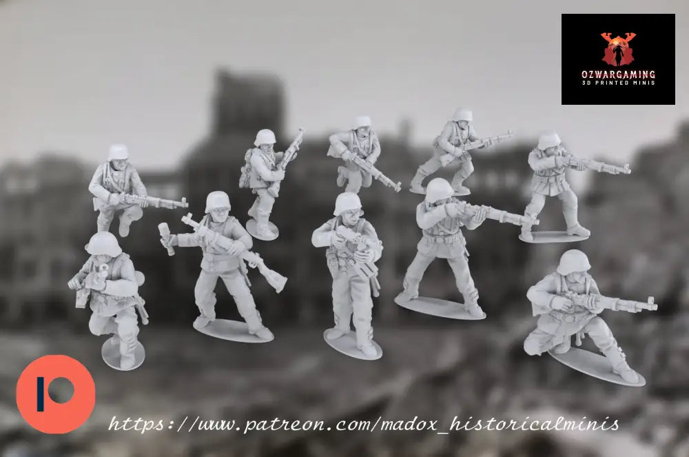 WW2 German Infantry | Warbear Studios 28mm Historical Wargaming Miniatures Role Playing Miniatures