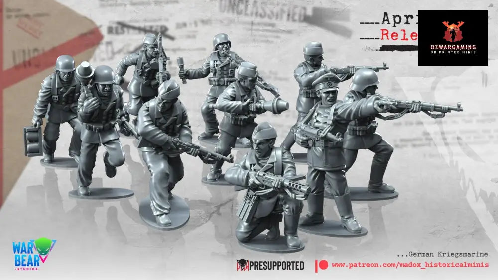 WW2 German Kriegsmarine | Warbear Studios 28mm Historical Wargaming Miniatures Role Playing Miniatures