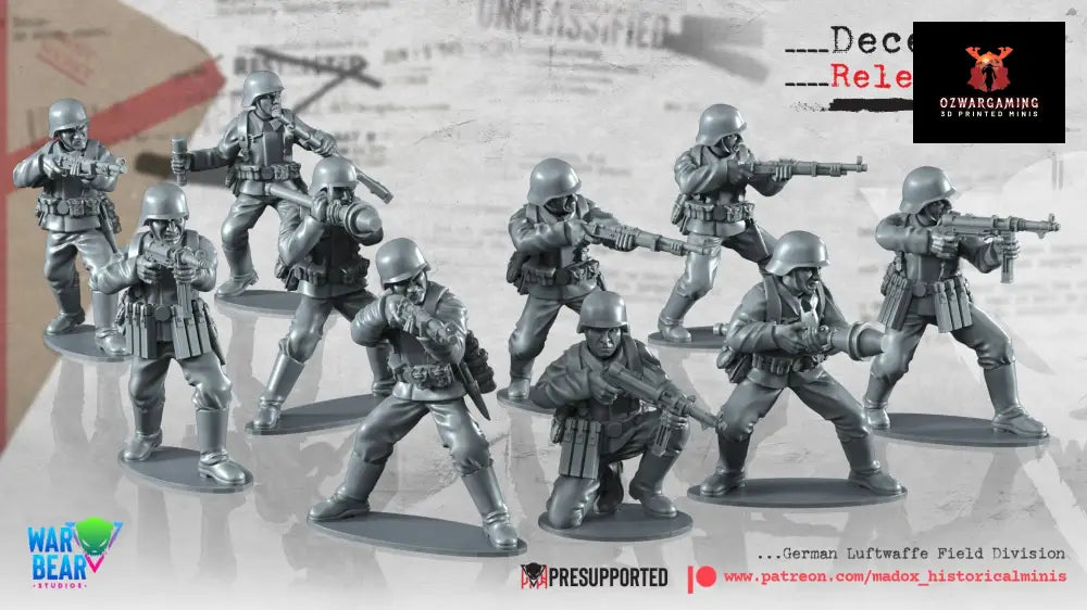 WW2 German Luftwaffe Field Division | Warbear Studios 28mm Historical Wargaming Miniatures Role Playing Miniatures