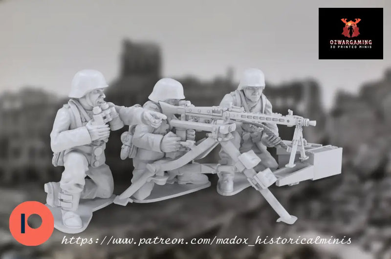 WW2 German MG Teams | Warbear Studios 28mm Historical Wargaming Miniatures Role Playing Miniatures