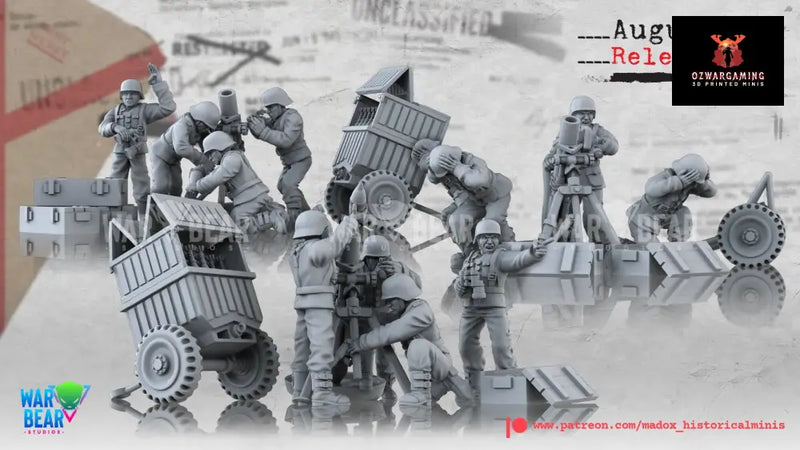 WW2 German Mortar Teams | Warbear Studios 28mm Historical Wargaming Miniatures Role Playing Miniatures