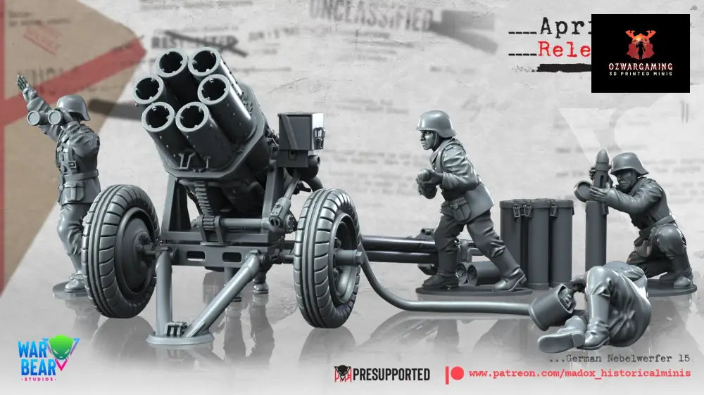 WW2 German Nebelwerfer | Warbear Studios 28mm Historical Wargaming Miniatures Role Playing Miniatures