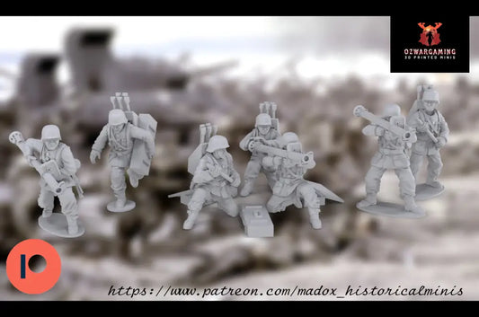 WW2 German Panzerschreck Teams | Warbear Studios 28mm Historical Wargaming Miniatures Role Playing Miniatures