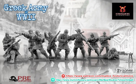 WW2 Greek Evzones | Battlecat 28mm Historical Wargaming Miniatures Role Playing Miniatures