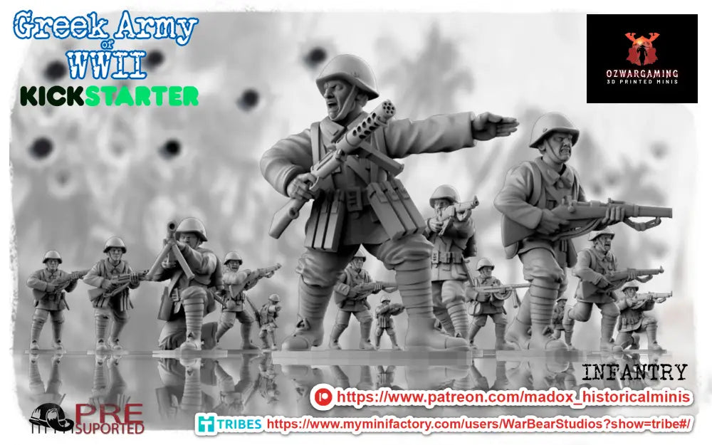 WW2 Greek Infantry | Battlecat 28mm Historical Wargaming Miniatures Role Playing Miniatures