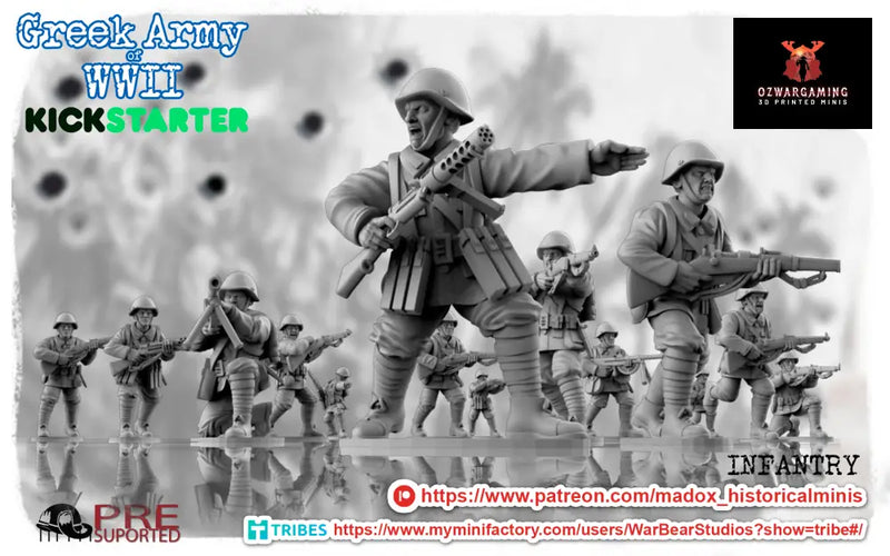 WW2 Greek Infantry | Battlecat 28mm Historical Wargaming Miniatures Role Playing Miniatures