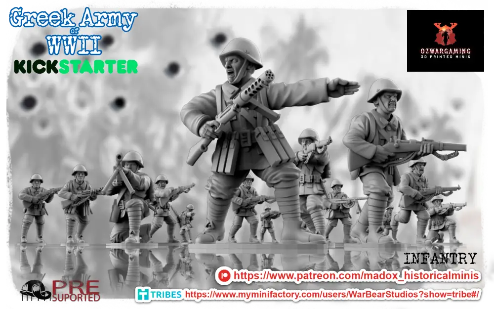 WW2 Greek Infantry | Battlecat 28mm Historical Wargaming Miniatures Role Playing Miniatures