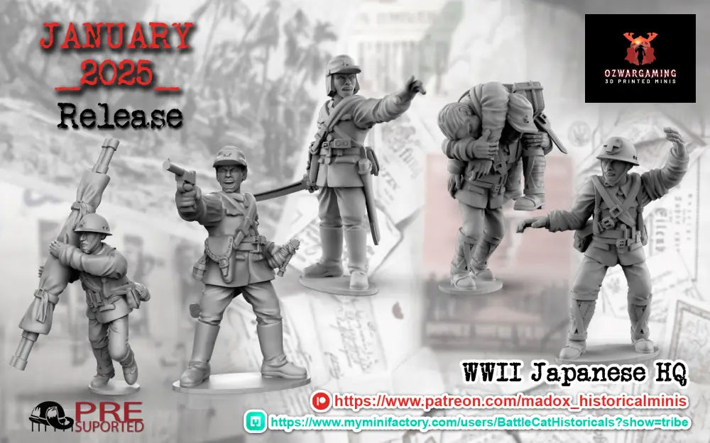 WW2 Japanese HQ | Battlecat 28mm Historical Wargaming Miniatures Role Playing Miniatures