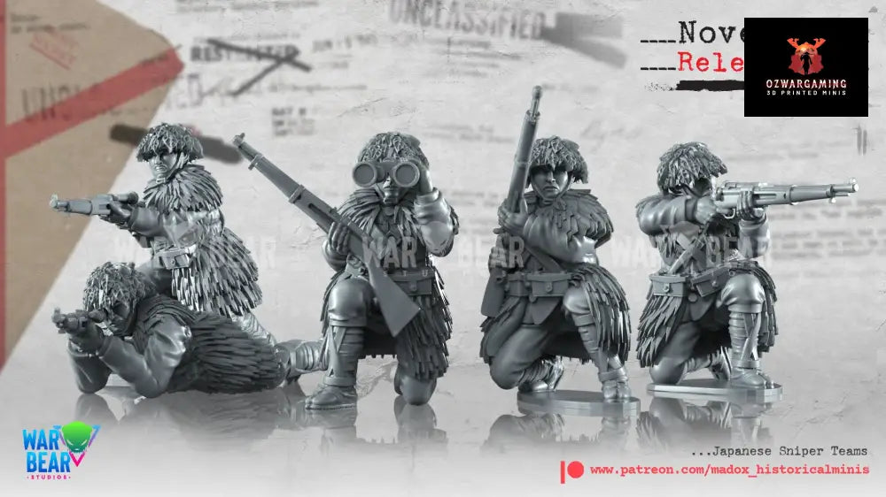 WW2 Japanese Sniper Teams | Warbear Studios 28mm Historical Wargaming Miniatures Role Playing Miniatures