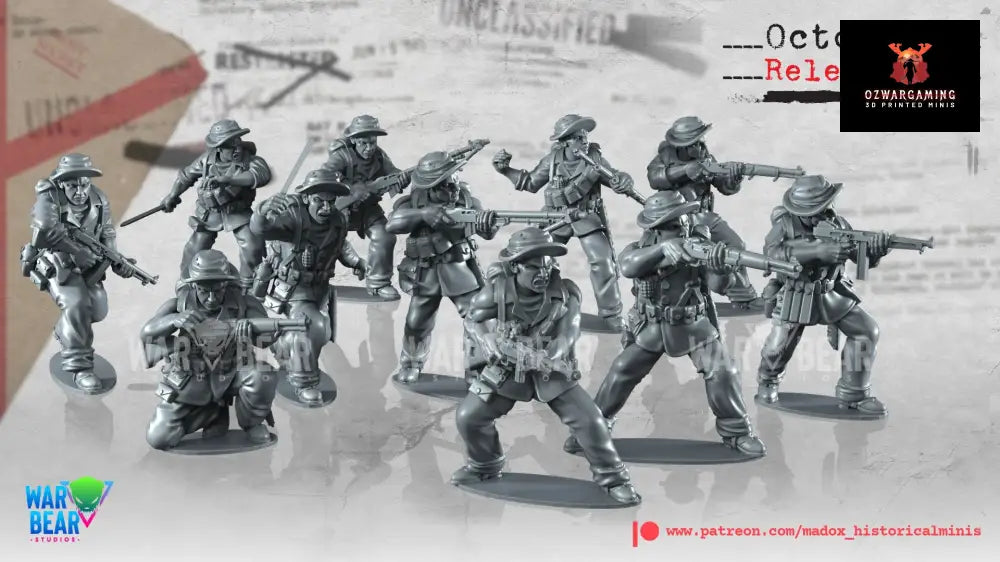 WW2 Pacific US Army Merill’s Marauders | Warbear Studios 28mm Historical Wargaming Miniatures Role Playing Miniatures