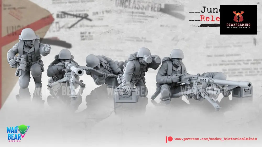 WW2 Pacific US Army MG Teams | Warbear Studios 28mm Historical Wargaming Miniatures Role Playing Miniatures
