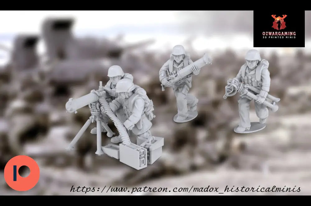 WW2 Pacific US Army MMG Teams | Warbear Studios 28mm Historical Wargaming Miniatures Role Playing Miniatures