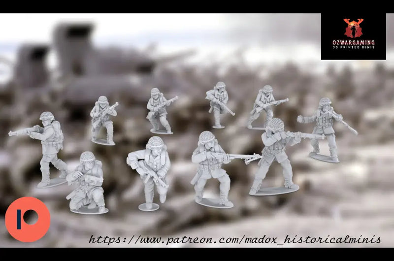 WW2 Pacific US Army Rifle Squad | Warbear Studios 28mm Historical Wargaming Miniatures Role Playing Miniatures