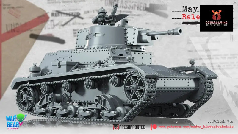 WW2 Polish 7tp Tank | Warbear Studios 28mm Historical Wargaming Miniatures Role Playing Miniatures