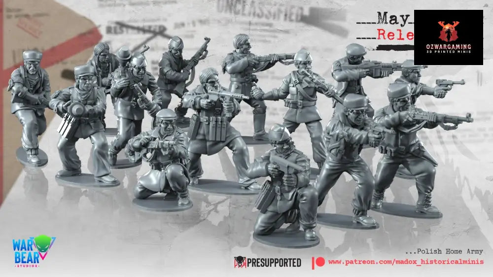 WW2 Polish Home Army Infantry | Warbear Studios 28mm Historical Wargaming Miniatures Role Playing Miniatures