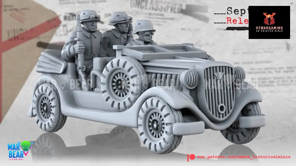 WW2 Polish Jeep | Warbear Studios 28mm Historical Wargaming Miniatures Role Playing Miniatures