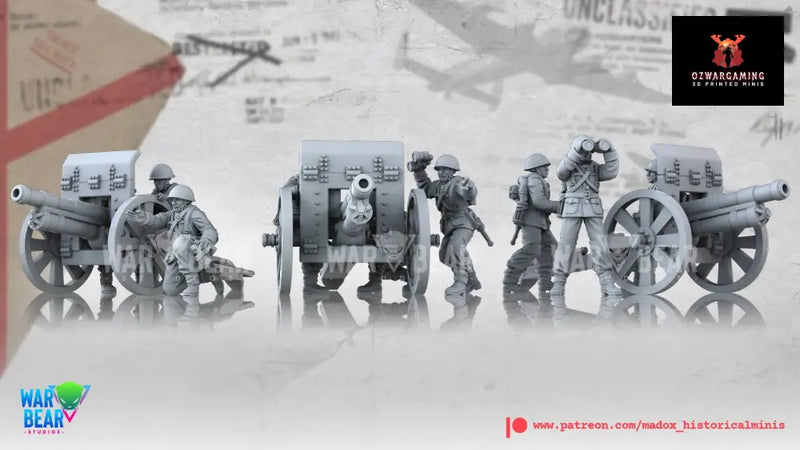 WW2 Polish Light Artillery | Warbear Studios 28mm Historical Wargaming Miniatures Role Playing Miniatures