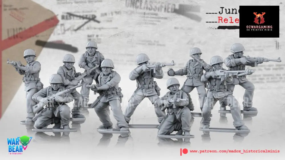 WW2 USMC Infantry | Warbear Studios 28mm Historical Wargaming Miniatures Role Playing Miniatures