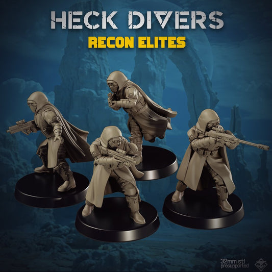 Heckdivers: Recon Elites | Skullforge Studios 32mm Wargaming Miniatures Role Playing Miniatures
