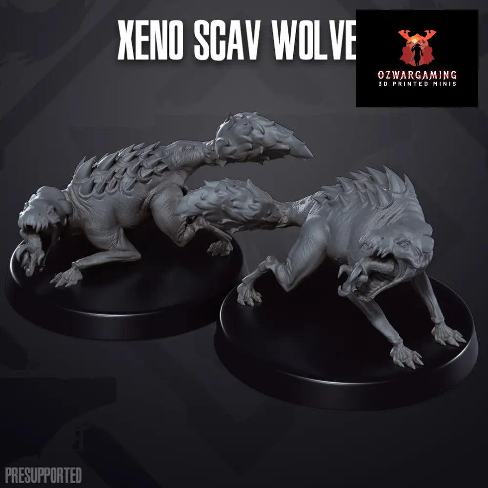 Xeno Scav Wolves | Skullforge Studios 32mm Wargaming Miniatures Role Playing Miniatures