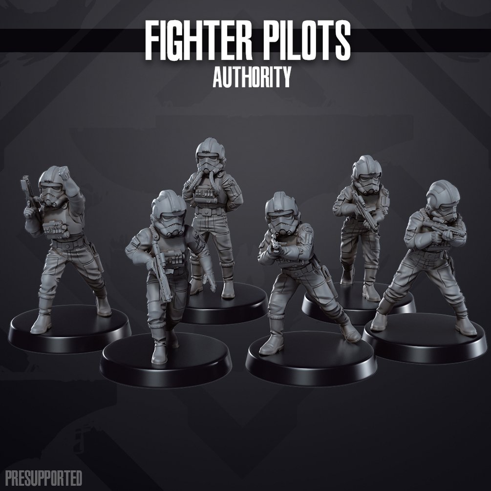 Space Wars: Authority Fighter Pilots | Skullforge Studios 32mm Wargaming Miniatures Role Playing Miniatures