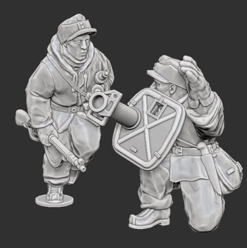 Finnish Panzerschreck Team | Propylene Foliescu 28mm WW2 Wargaming Miniatures Role Playing Miniatures