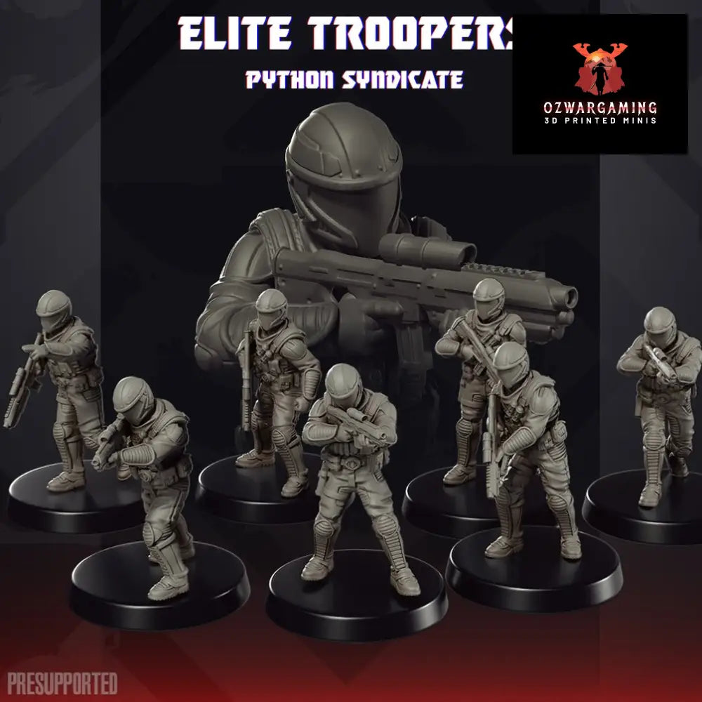 Yo Joe! Unit: Python Elites 2 | Skullforge Studios 32mm Wargaming Miniatures Role Playing Miniatures