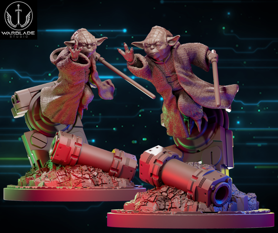 Shatter Scale Yoda | Warblade Studios 40mm Miniatures Role Playing Miniatures