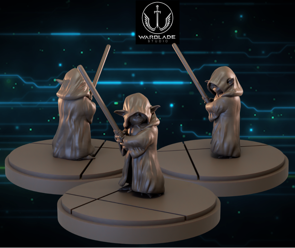 Shatter Scale Yoda Hooded | Warblade Studios 40mm Miniatures Role Playing Miniatures