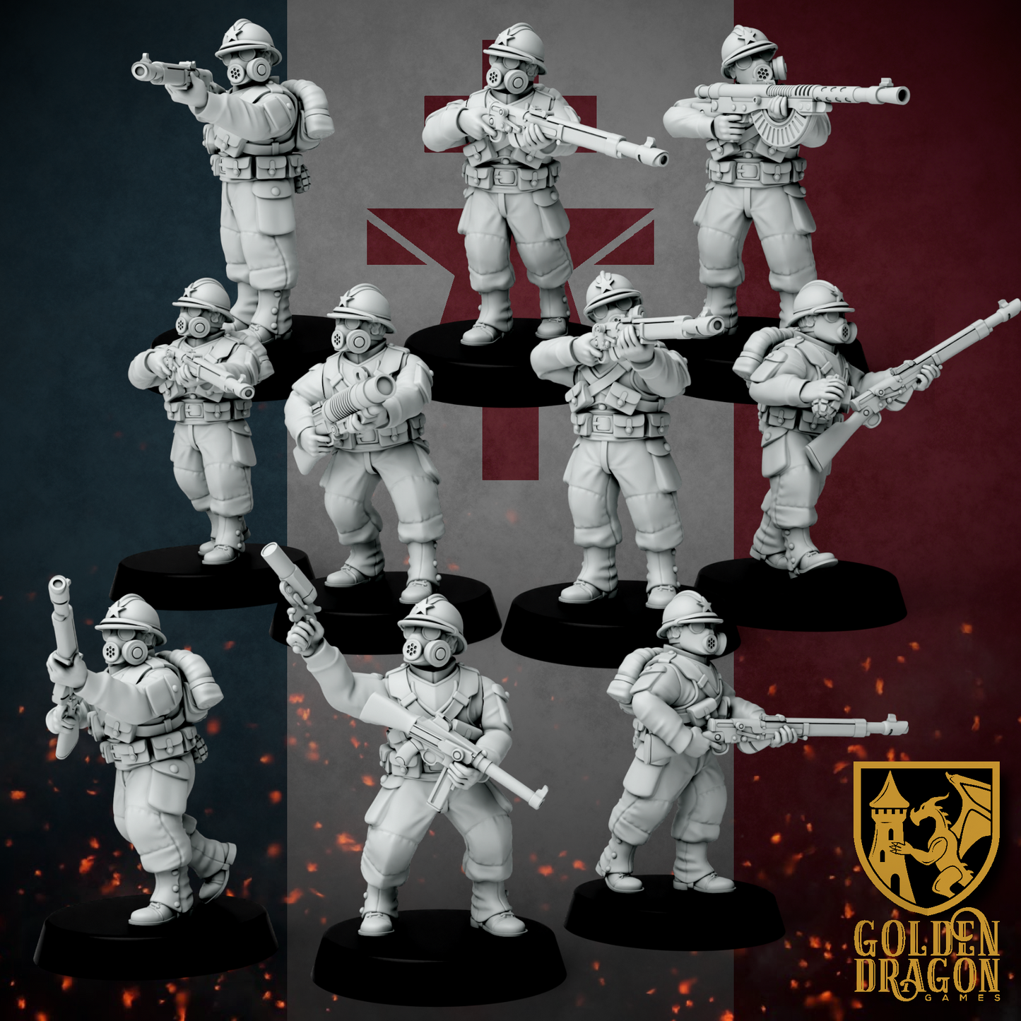 New French Republic Zouaves | Golden Dragon Games Weird WW2 Role Playing Miniatures