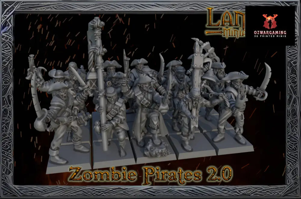 Zombie Pirates 2.0 | Landor Miniatures 28/32mm Fantasy Wargaming Miniatures