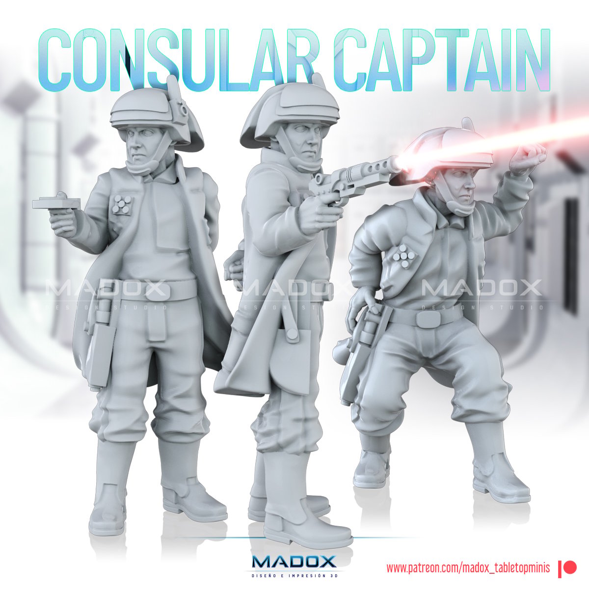 Consular Captains | Warbear Studios 28mm SciFi Wargaming Miniatures Role Playing Miniatures