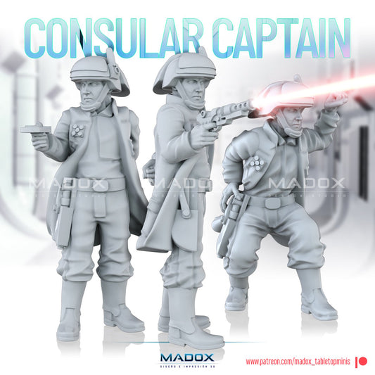 Consular Captains | Warbear Studios 28mm SciFi Wargaming Miniatures Role Playing Miniatures